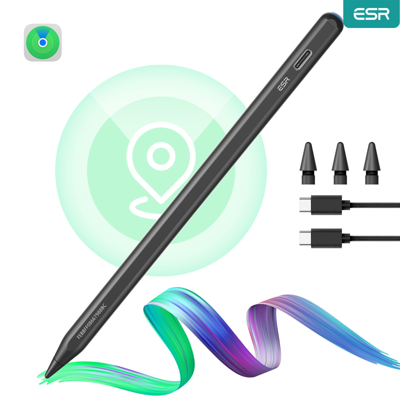 Tablet Accessories Kids - ESR iPad Kalemi, iPad 2018-2025 ile