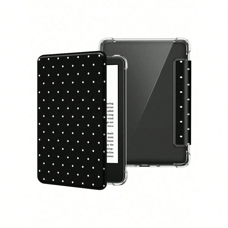 Kindle Tablet Accessories - Beyaz nokta desenli ultra ince şeffaf