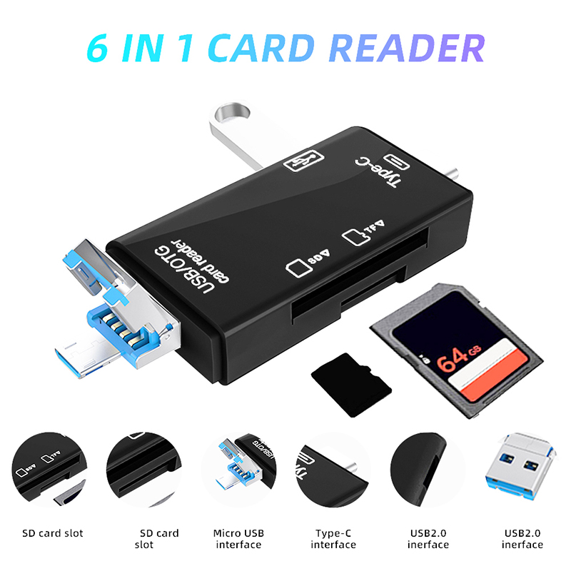 Tablet Reading Accessories - USB Tip C Kart Okuyucu 6'sı