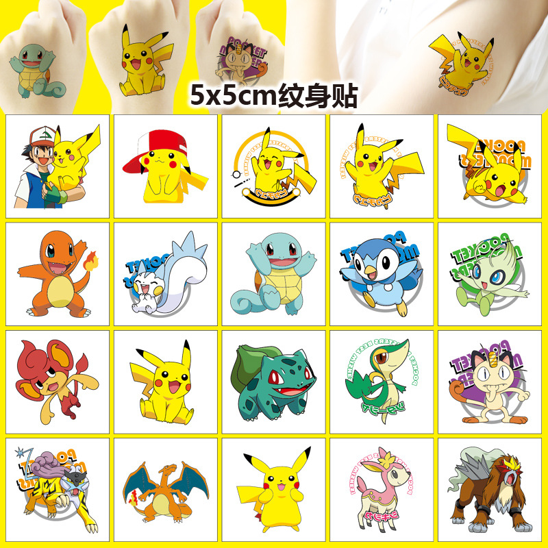Tablet Cute Accessories - 5*5 cm 20 adet Pokemon Pikachu