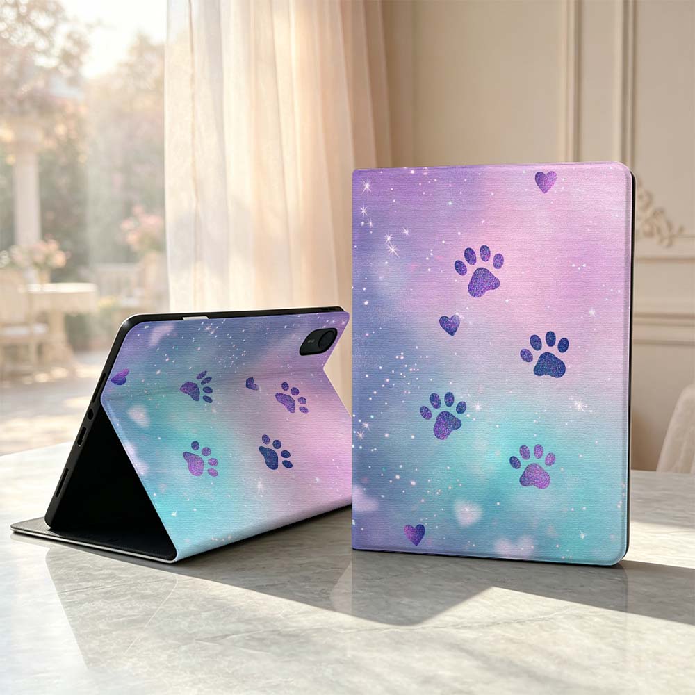 Lenovo Tablet Plus Accessories - Karikatür Simli Pati İzleri Desenli Yumuşak