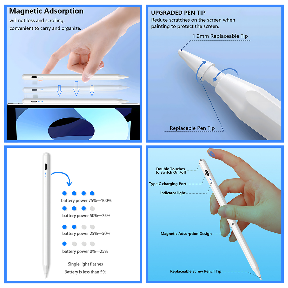 QUKAM Apple Pencil 2 Stylus iP - Tablet Accessories Kids incelemesi ve fiyatı