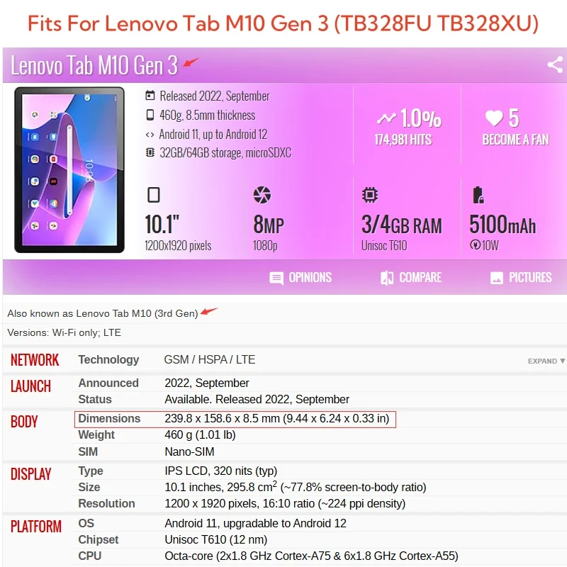 Lenovo Tab M10 3. Nesil 10.1 K - Tablet Accessories Case incelemesi ve fiyatı